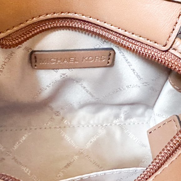 Michael Kors Hamilton XS MINI Satchel Shoulder Crossbody Bag MK Embossed Brown - Picture 13 of 16